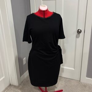White House Black Market black knit dress